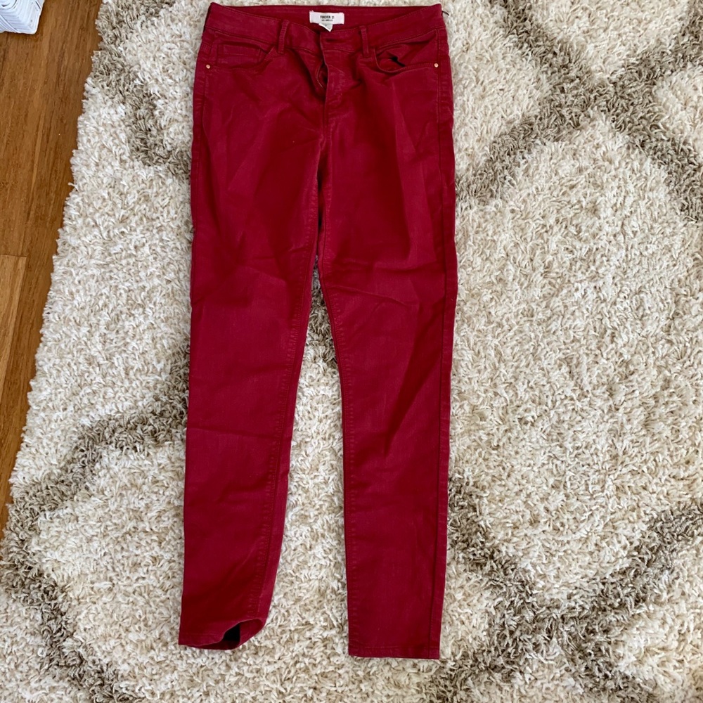 Forever 21 Red Jeans Size 27